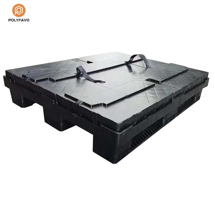 Reusable Industrial Logistic Plastic Sleeve Heavy Duty Large PP Corrugated Pallet Industrial Plastic Foldable Sleeve Pallet Box