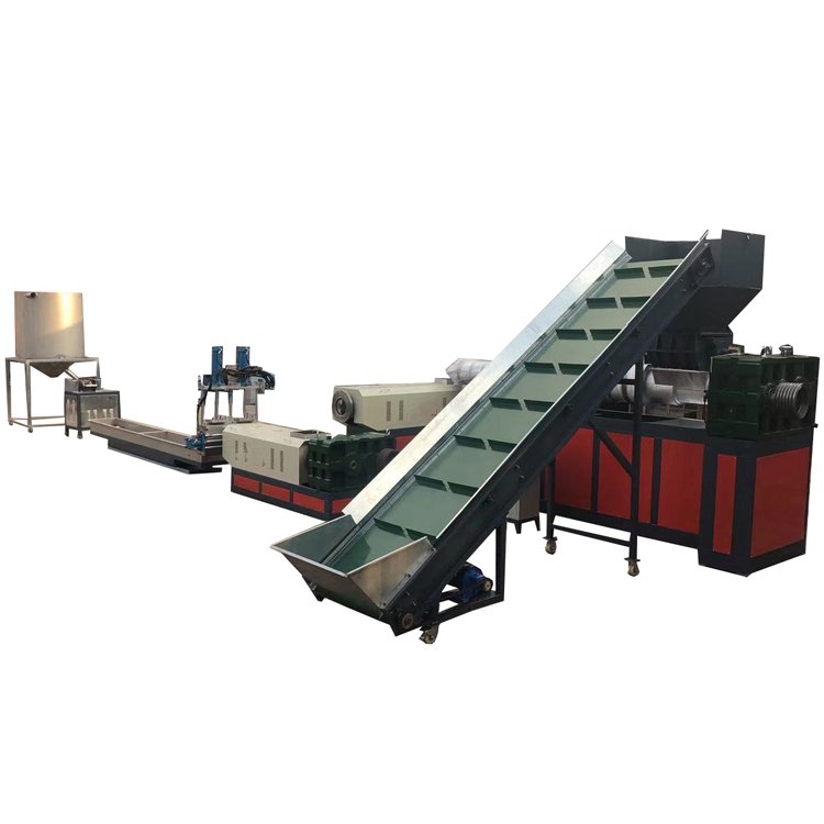 small waste plastic recycling ABS PP PE HDPE LDPE PVC PET single screw melting dana extruder granulator pelletizing machine