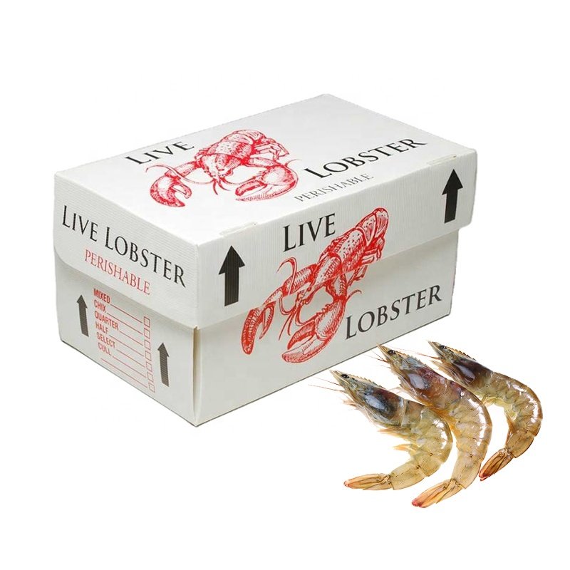 PP Corrugated Frozen Fish Crate Plastic Corflute Shrimp Storage Packing Folding Waterproof pp seafood packaging box