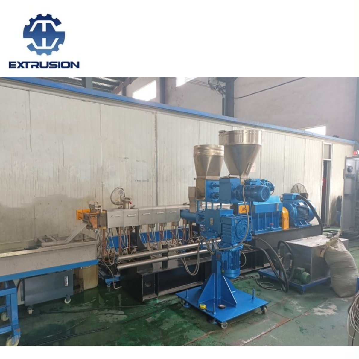 Side Feeder Parallel Twin Screw Co-rotating PP+Glass Fiber Plastic Pellets Machine