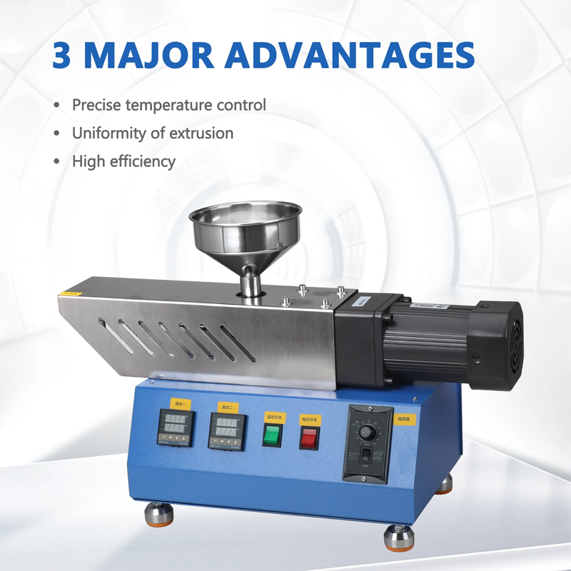 Single Screw Extruder Polymer Injection Molding Crusher Laboratory Plastic PP Ps Sheet Roll Extruder Making Machine