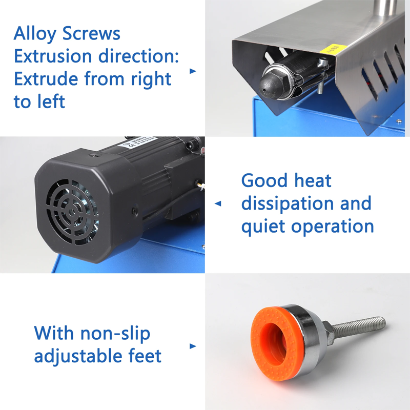 Single Screw Extruder Polymer Injection Molding Crusher Laboratory Plastic PP Ps Sheet Roll Extruder Making Machine