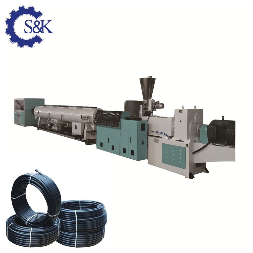 PP PE HDPE pipe 50-250mm plastic pipe extrusion machine production line with price