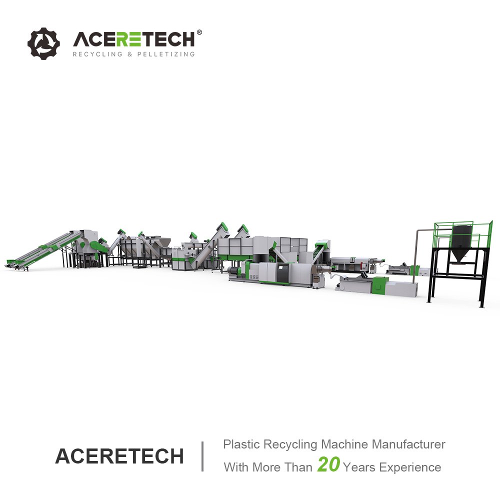 1-2t/h Waste Plastic PP/PE Agriculture Film Recycling Washing Line AWS-PE