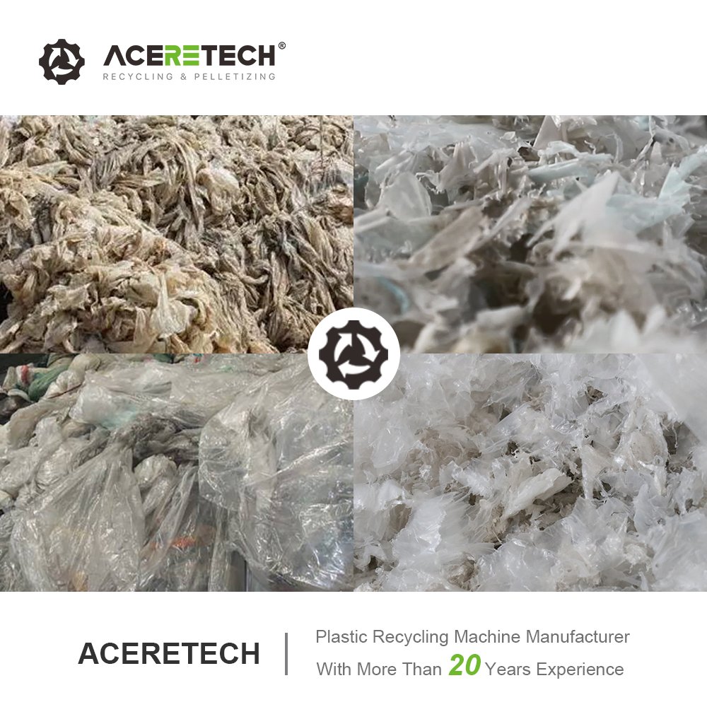 1-2t/h Waste Plastic PP/PE Agriculture Film Recycling Washing Line AWS-PE