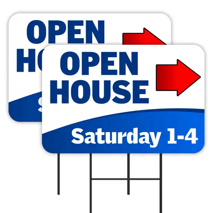 18x24 24 x 18 blank 3mm plastic corrugated plastic pp corrugated plastic lawn safety road yard signs with h-stakes