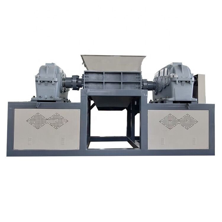 Metal Wood Plastic Food Crusher Double Motor Shredder Machine Pp Pet Plastic Pvc Recycling 10 Pieces 400 Mm Pet Pc Ssd 100 Mm