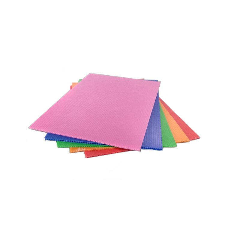 Factory price PP Hollow Corrugated color corrugated plastic sheet for printing