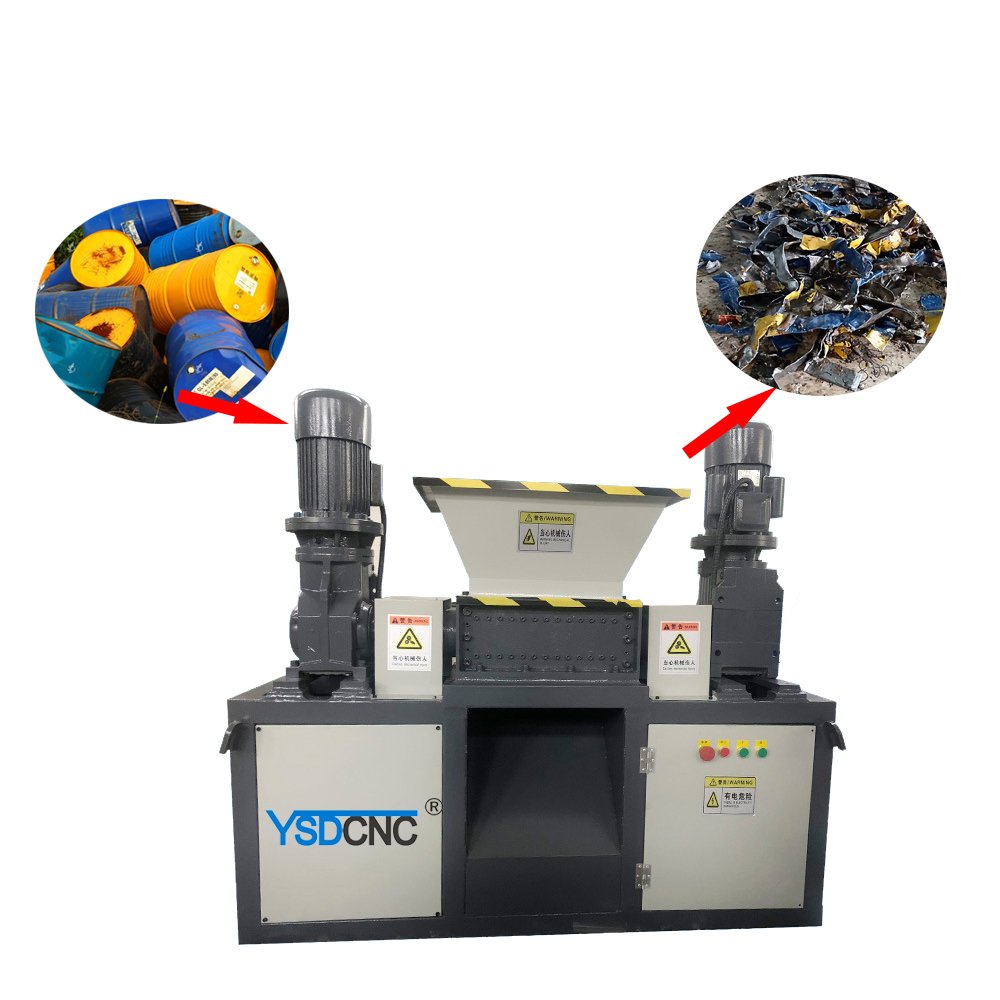 home mini double axis wood pallet fish frame metal steel plastic bottle shredder machine for waste