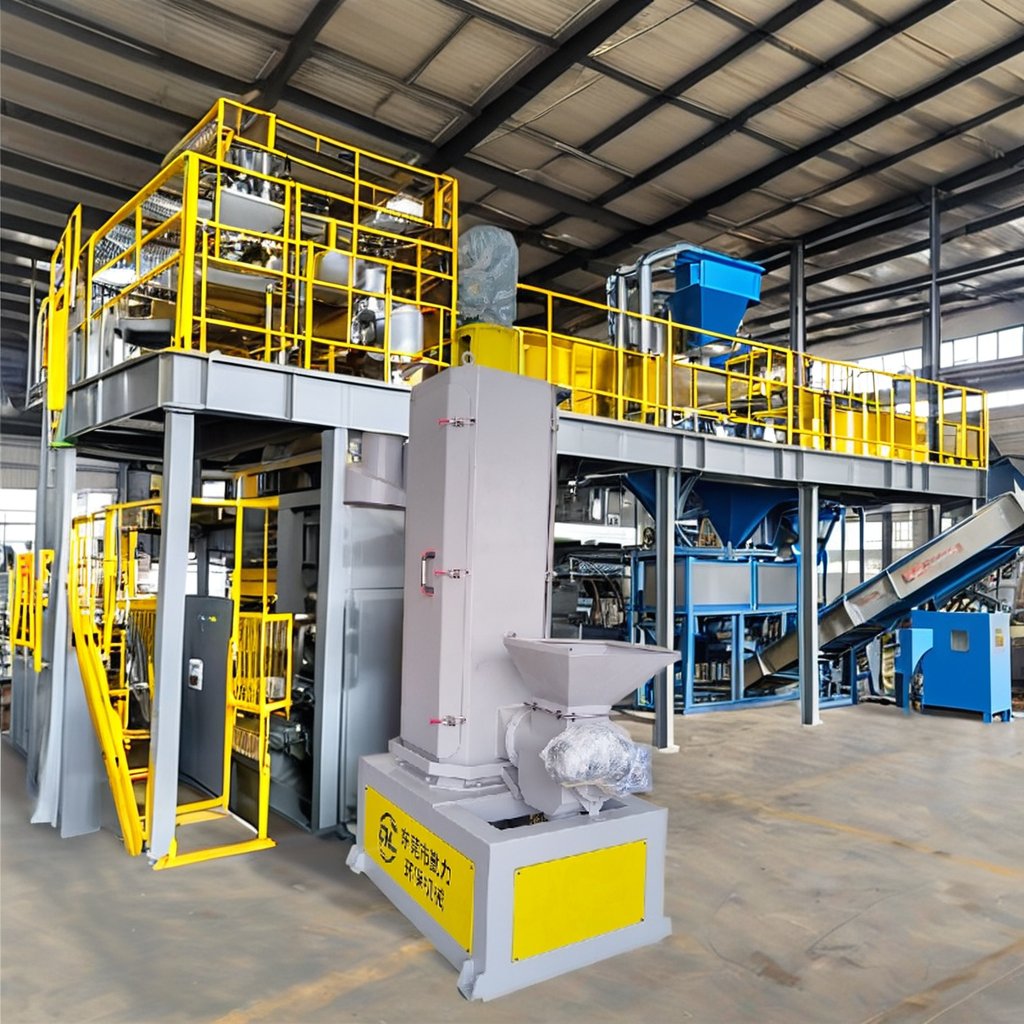Automatic ABS Engineering Material Hot Washing Plant New Manufacturing Dewatering Machine Motor Bearing Gearbox PP PE PET