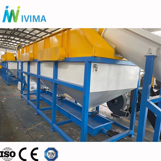 Ivima 300-1000kgh waste plastic bags recycling machine/PP PE LDPE film crushing washing line drying plant