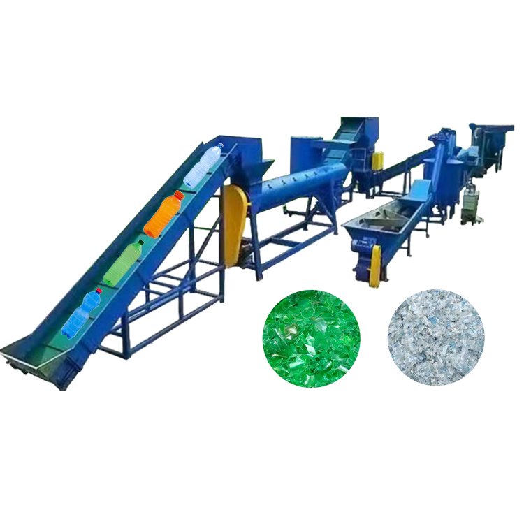 Manual 500kg/h pet bottle recycling washing line pp pe film washing recycle line