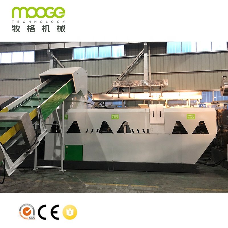 Plastic granulator For PP PE Film PE Bags waste recycling machine / RSS Series Double Stage pelletizing machine line