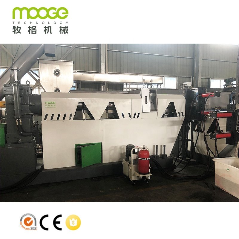 Plastic granulator For PP PE Film PE Bags waste recycling machine / RSS Series Double Stage pelletizing machine line