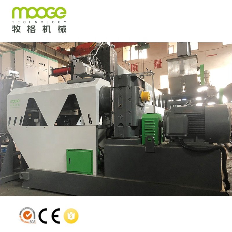 Plastic granulator For PP PE Film PE Bags waste recycling machine / RSS Series Double Stage pelletizing machine line