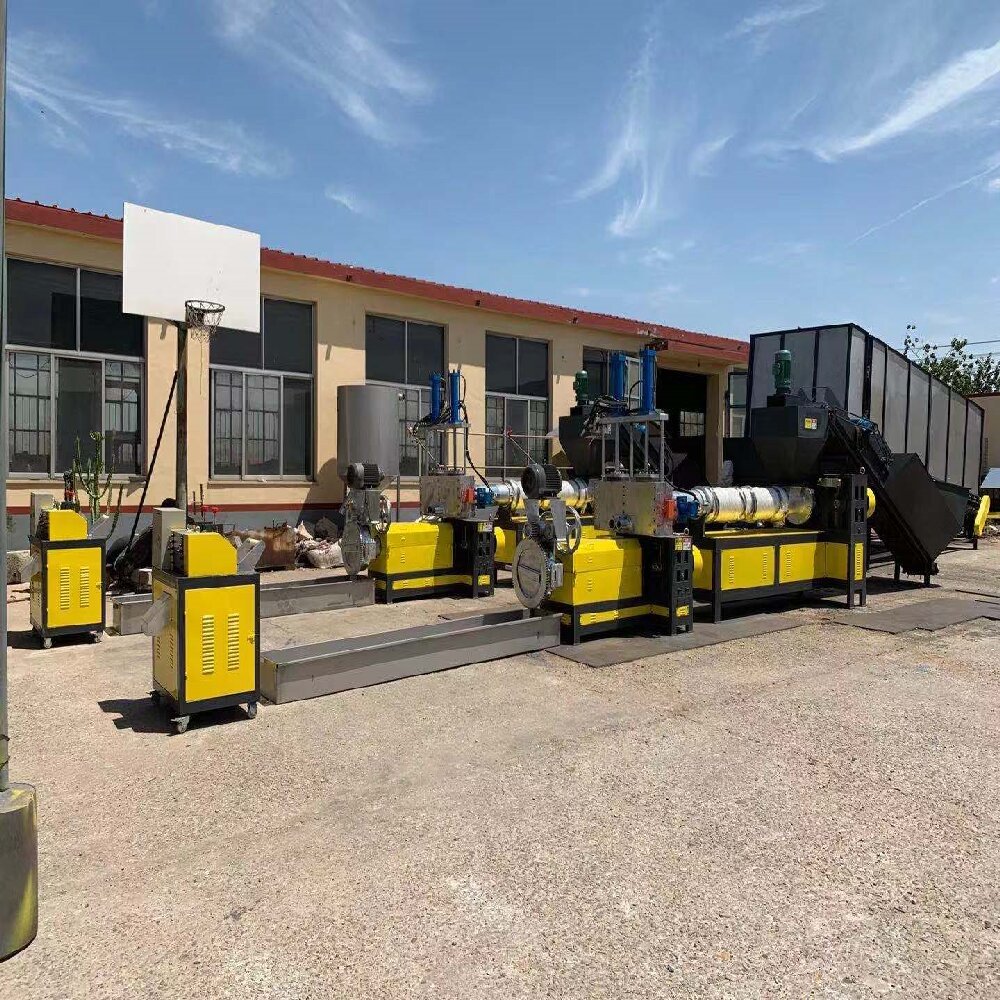 Automatic Recycle waste plastic granules making machine Plastic Pe Pp Recycling Granulator plastic granules in pakistan