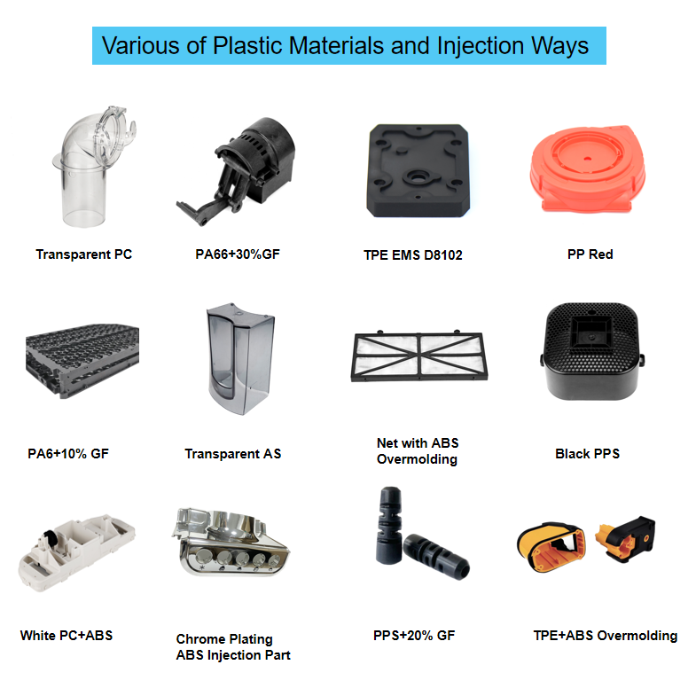 Injection molding electric fittings PVC/ABS/PP cheap plastic products
