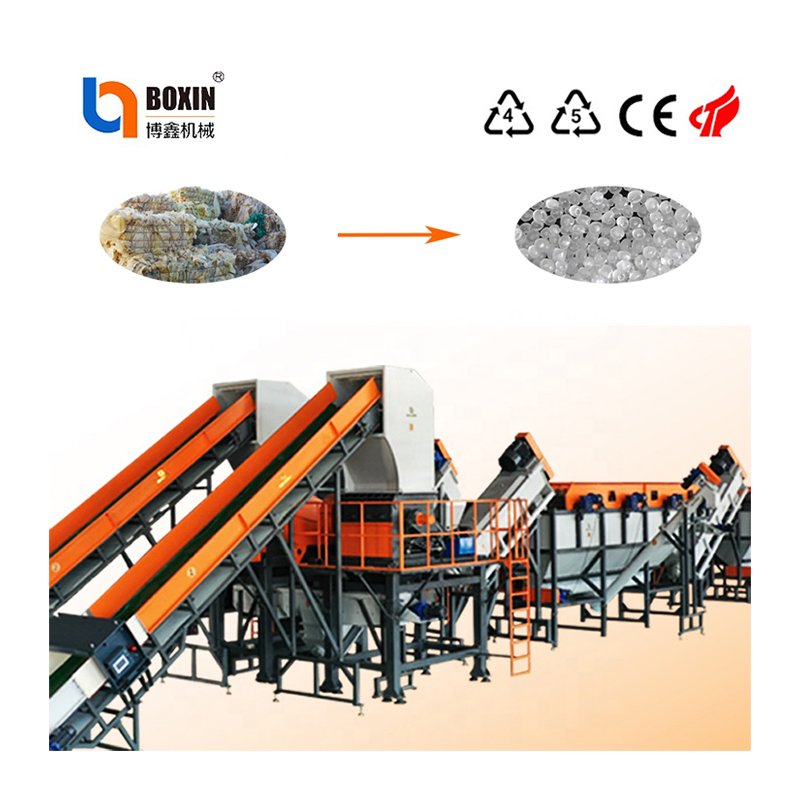 Large Capacity plastic recycle machine for Waste PP PE Plastic Film woven-bags washing recycling line