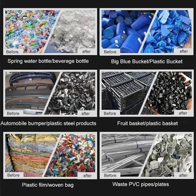 Automatic Plastic Crusher Machine Recyclage PP PE PET Recyclable machine for crushing plastic crushing machine for plastic