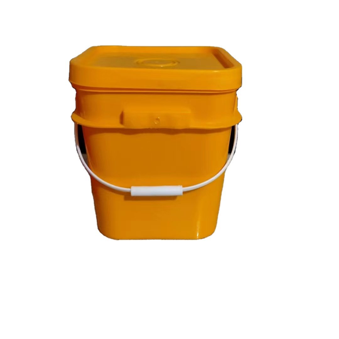 5 Pound 15 L liters Pound 25 Pounds Plastic Square Round Bucket Lid with Mould for Storage Car Wash Food Cake Buckets