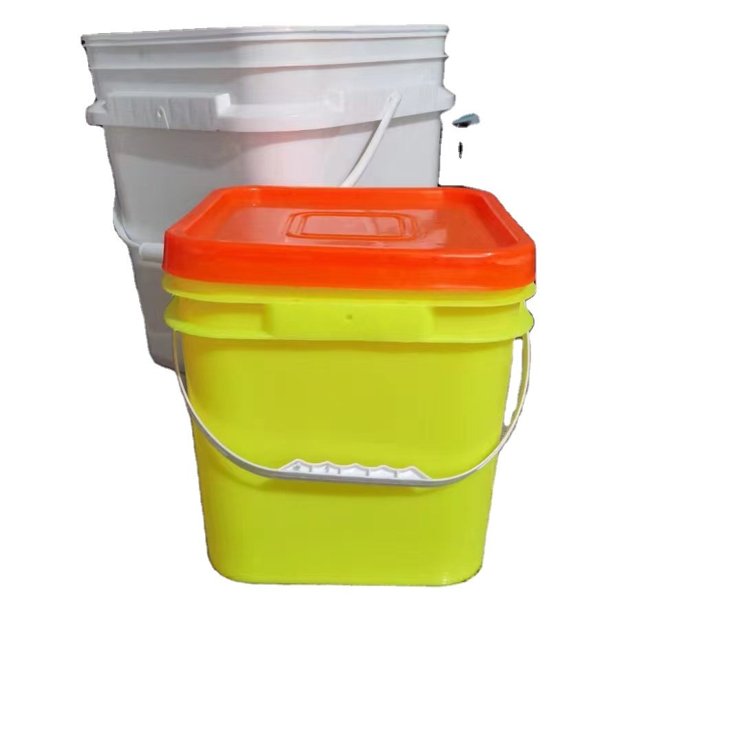 5 Pound 15 L liters Pound 25 Pounds Plastic Square Round Bucket Lid with Mould for Storage Car Wash Food Cake Buckets