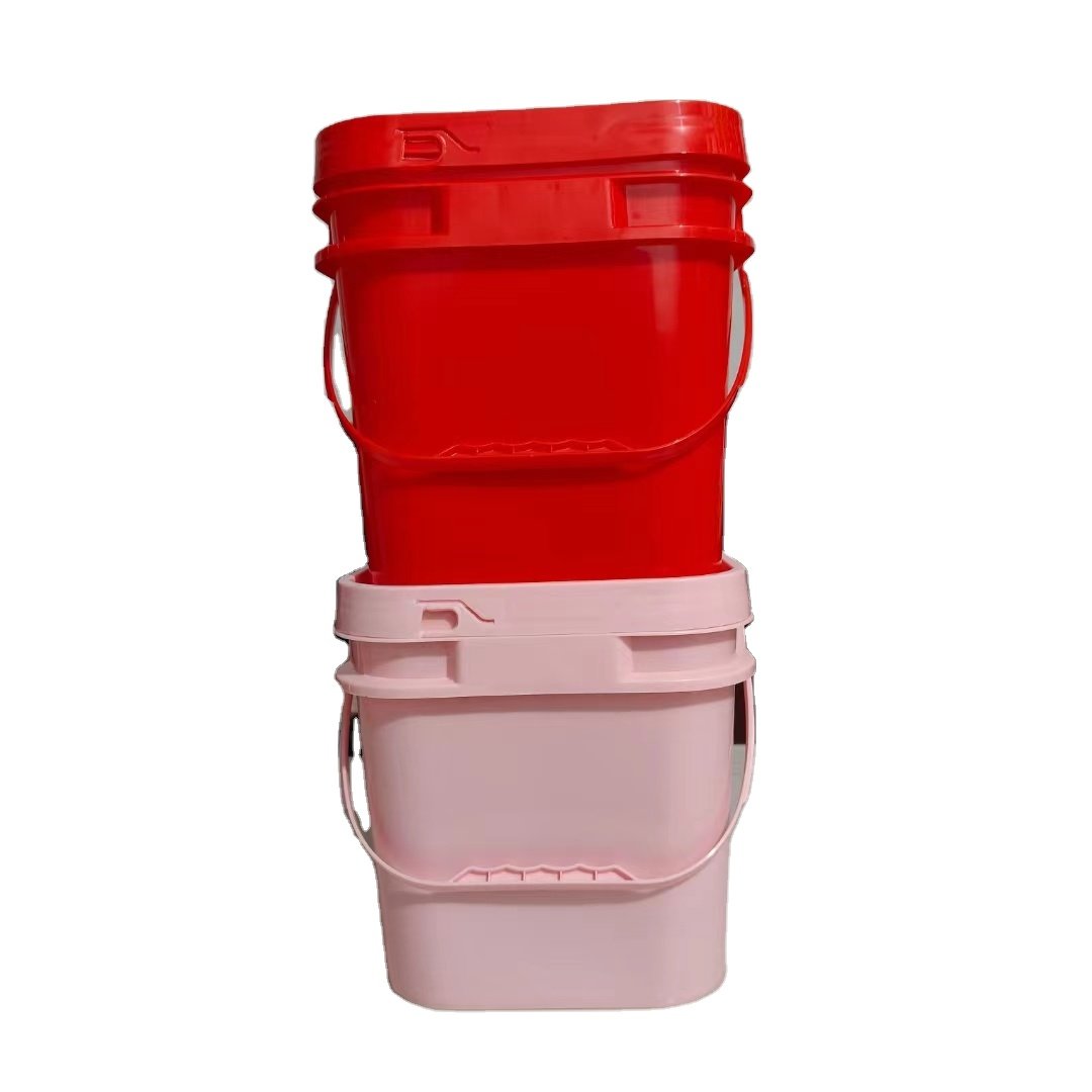 5 Pound 15 L liters Pound 25 Pounds Plastic Square Round Bucket Lid with Mould for Storage Car Wash Food Cake Buckets
