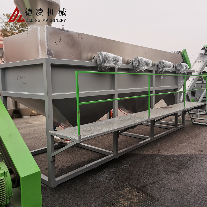 1000-1500Kg/h PE Waste Plastic Recycling Washing Machines LDPE/HDPE Film Production Line with Dewatering Machine