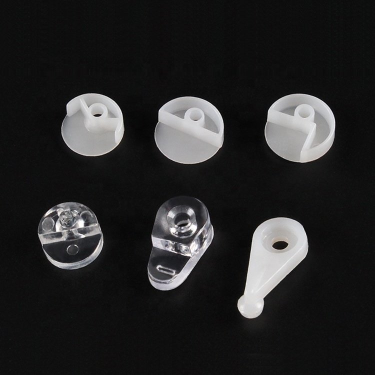 Furniture Hardware Glass Mirror back fitting PP PE PS white Transparent color Plastic Support Clips