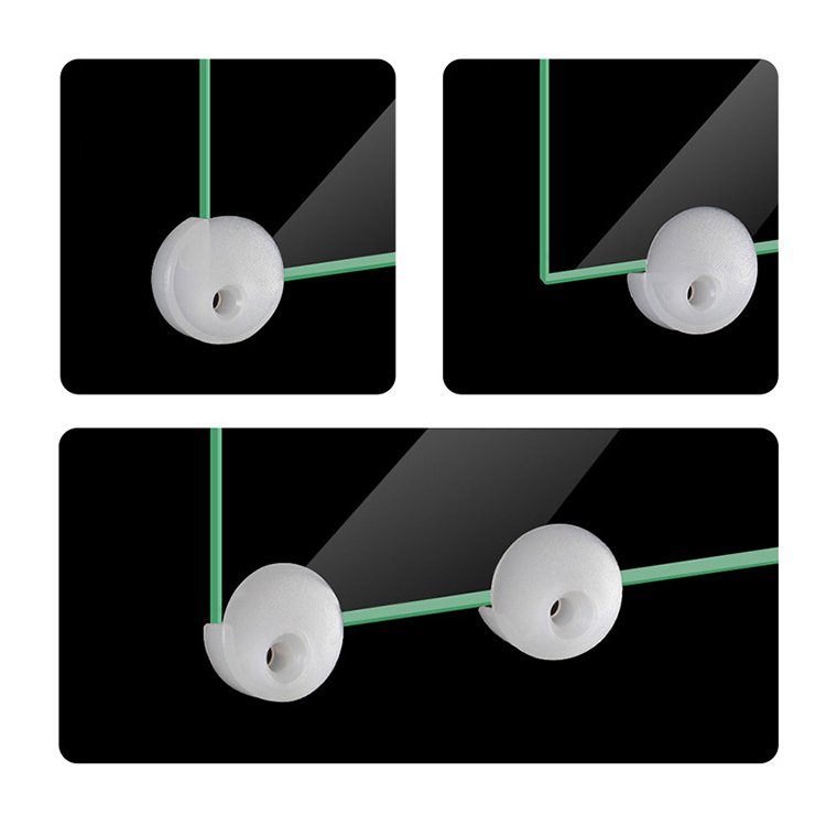 Furniture Hardware Glass Mirror back fitting PP PE PS white Transparent color Plastic Support Clips