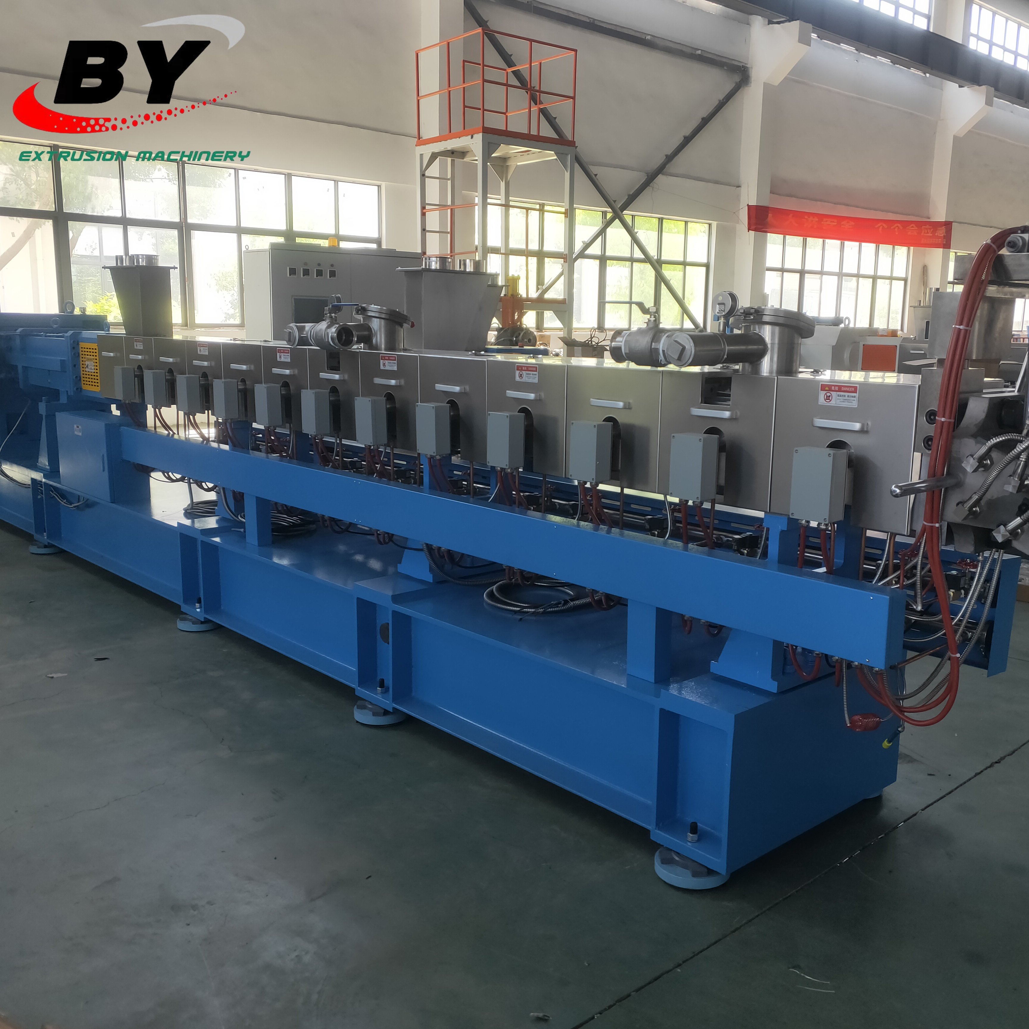2t/h PP PA Glass Fiber Compounding Pelletizer Double Shaft Granulator Production Line
