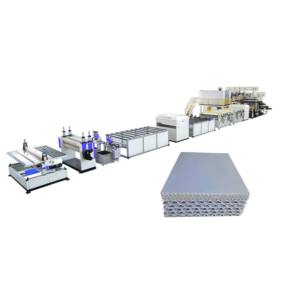 Polypropylene PP Honeycomb Sandwich Hollow Board Making Machine Plastic Honeycomb Panel Production Line