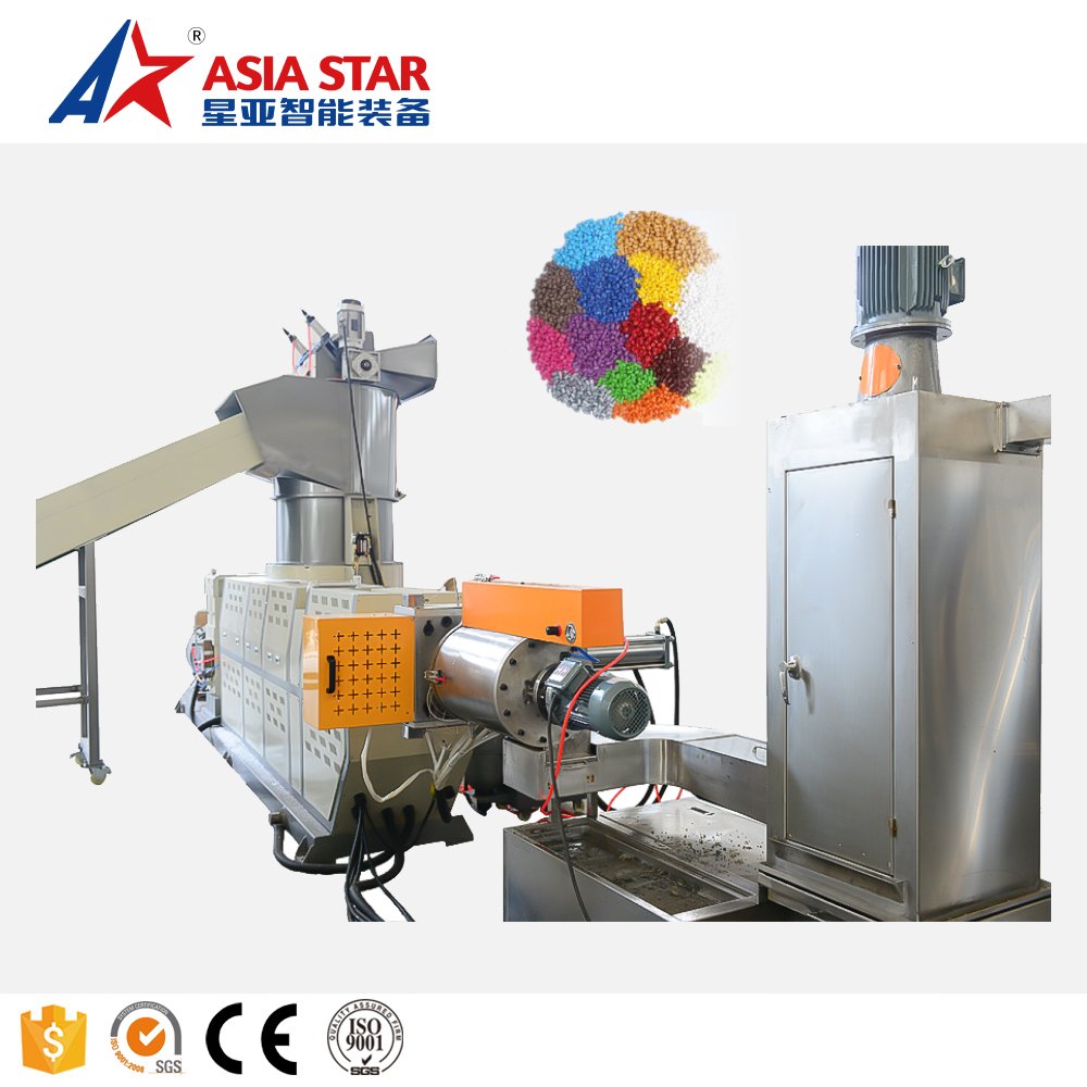 Automatic HDPE LDPE Recycling Pelletizing Line/Waste Plastic Granules Making Machine PP PE Film Granulating Machine