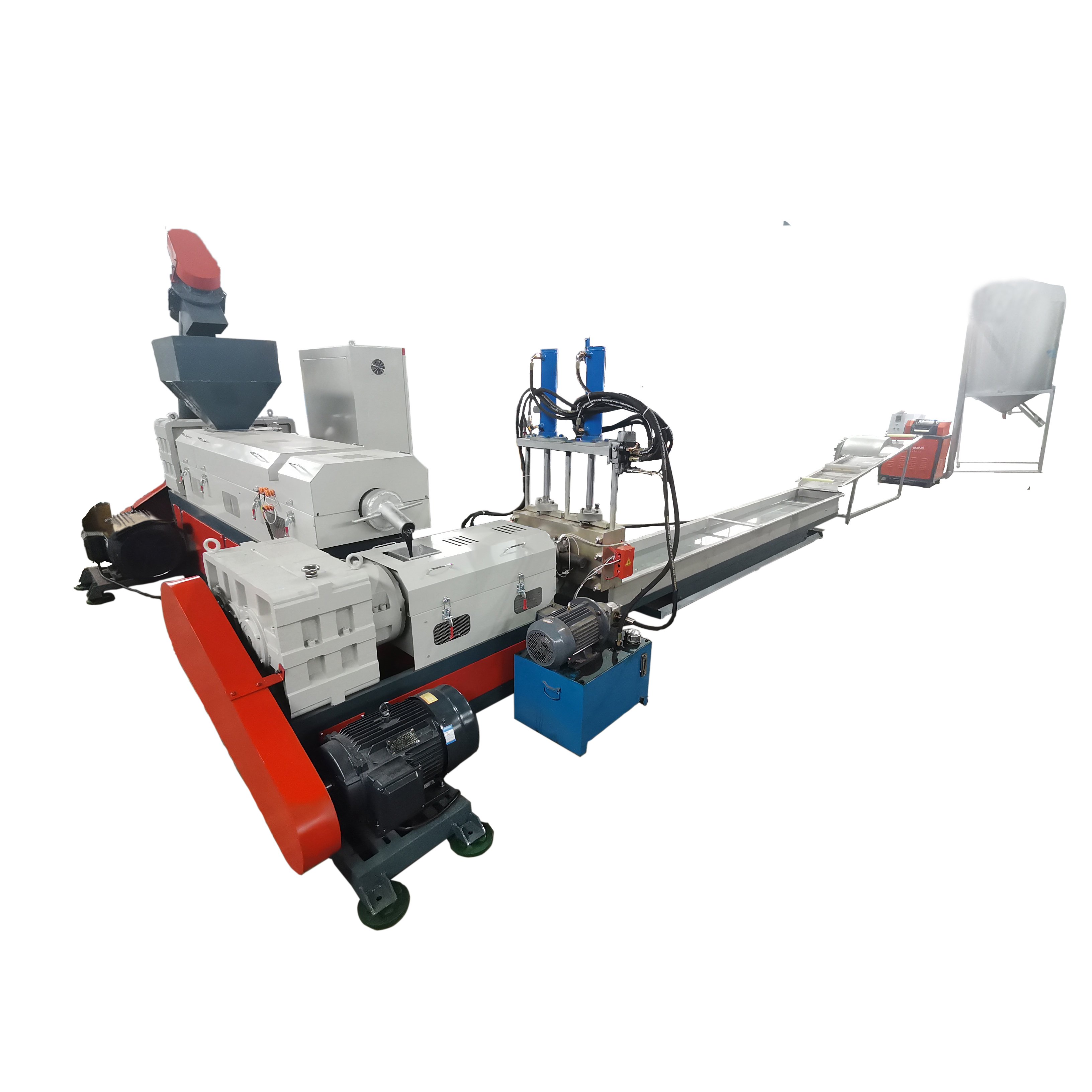 Ldpe Pet Pp Pe Pvc Double Stage Plastic Granulator Waste Recycling Pelletizer Plastic Pellet Extruder Machine