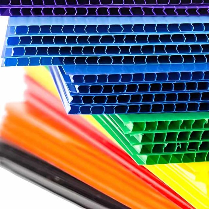 Corruone Colored Polypropylene Coreflute PP Hollow 4x8 Honeycomb Polion Sheets Corrugated Plastic Corex Danpla Fluted Board