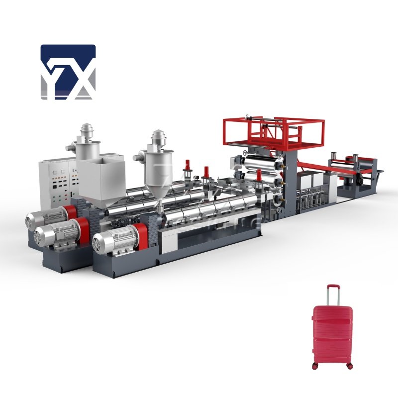 YESHINE Plastic ABS PC Sheet Film Making Machine for Luggage Travel Bags Packaging Plastic Answer Sheet Suitcase Turkey Pc 1-4MM