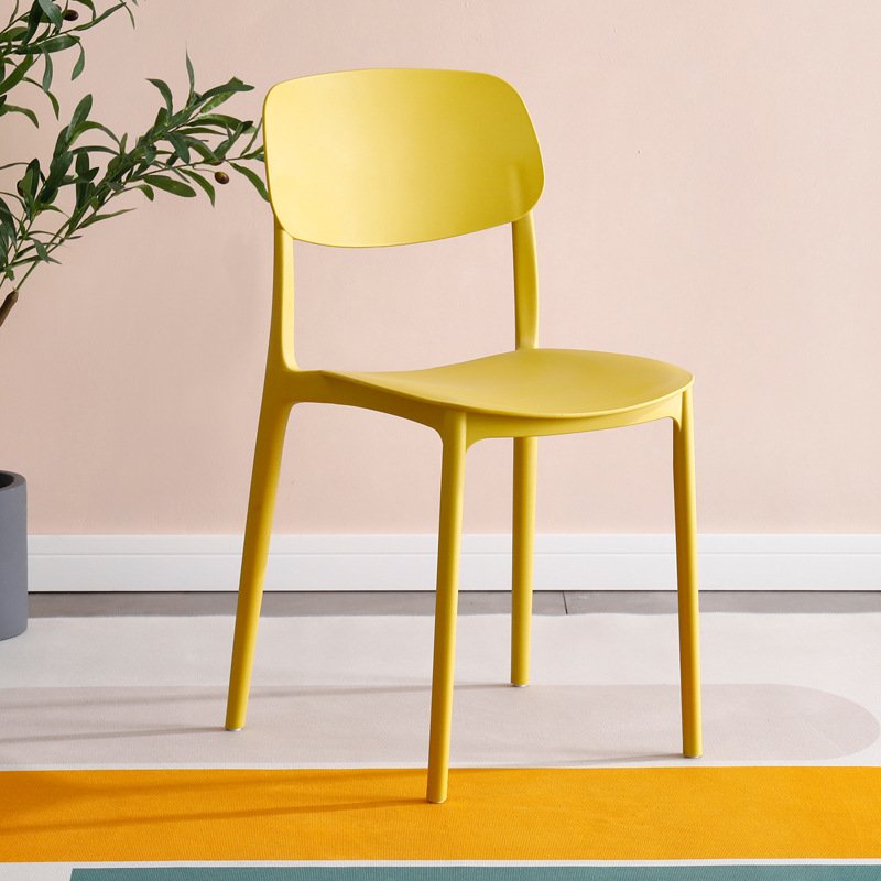 Modern PP Plastic Stackable Dining Room Furniture Coffee House Dining Chairs Nordic Colorful Dining Chair For Home