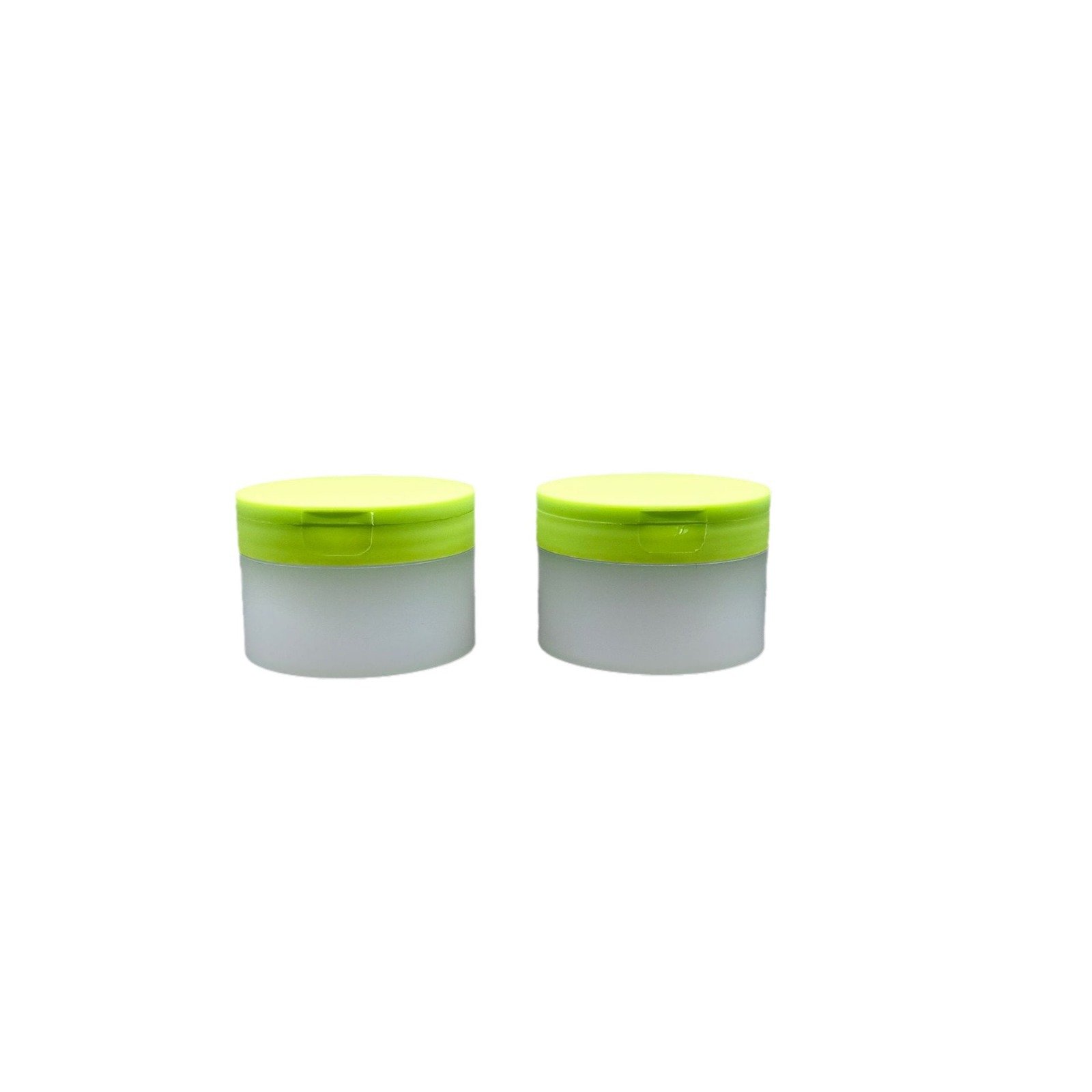 Green Double Layer Thickened Face Cream Jar With Lid Pp Frosted Cosmetic Jar