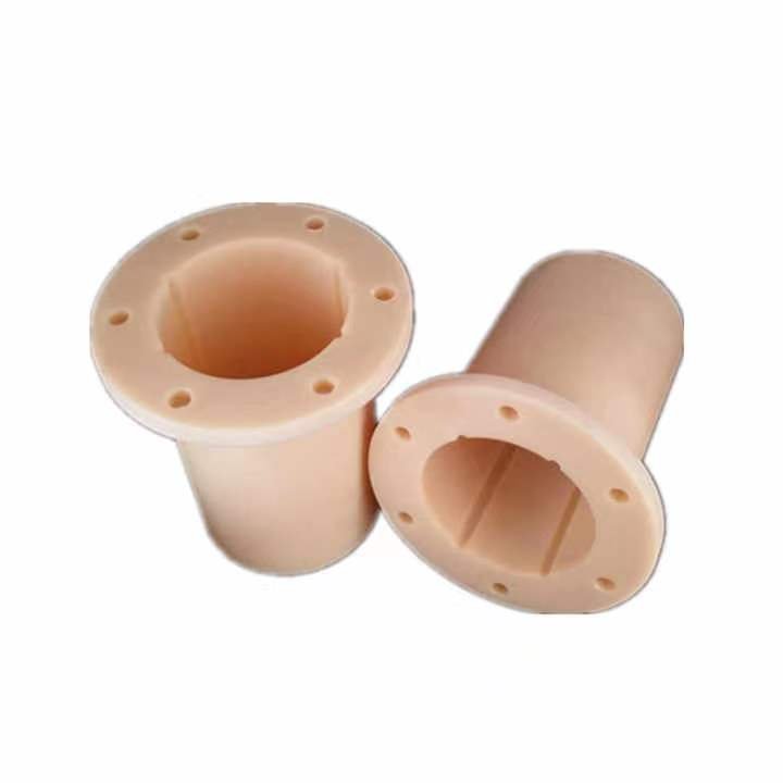 Pa6 Nylon Sleeves Insulating Delrin Bush Sleeve Pom Acetal Flanged Shaft Jacket Bushing Washer Bearing Bush For Bolts