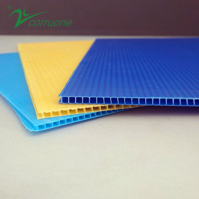 Corruone Wholesale high quality PP polypropylene corrugated plastic 2.4mx1.2m 8ft x 4ft 2mm 3mm 4mm 5mm 6mm black correx sheet