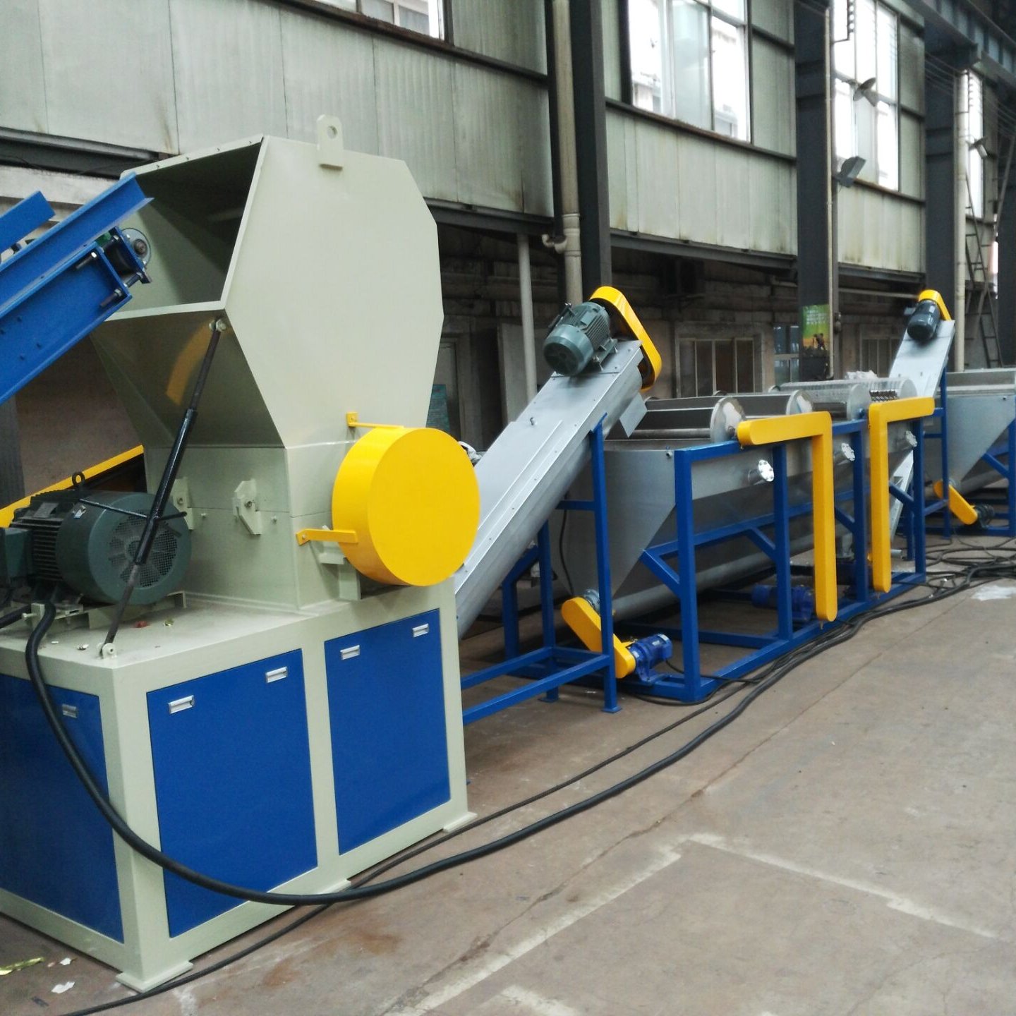 LIANSHUN 1000KG/H waste plastic PE PP agricultural film washing machine with High speed friction washer
