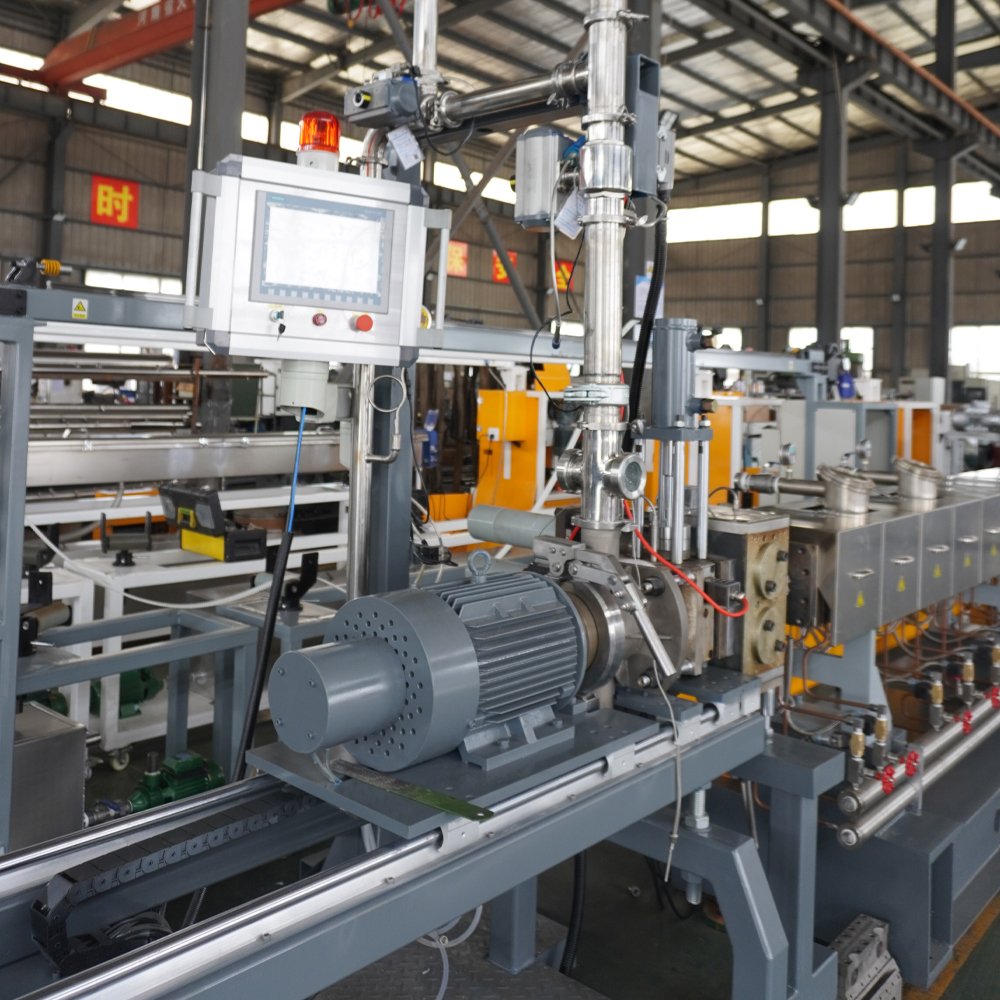 EVA calcium carbonate mixing granulation line PP PE PS filler plastic granulating machine underwater pelletizer