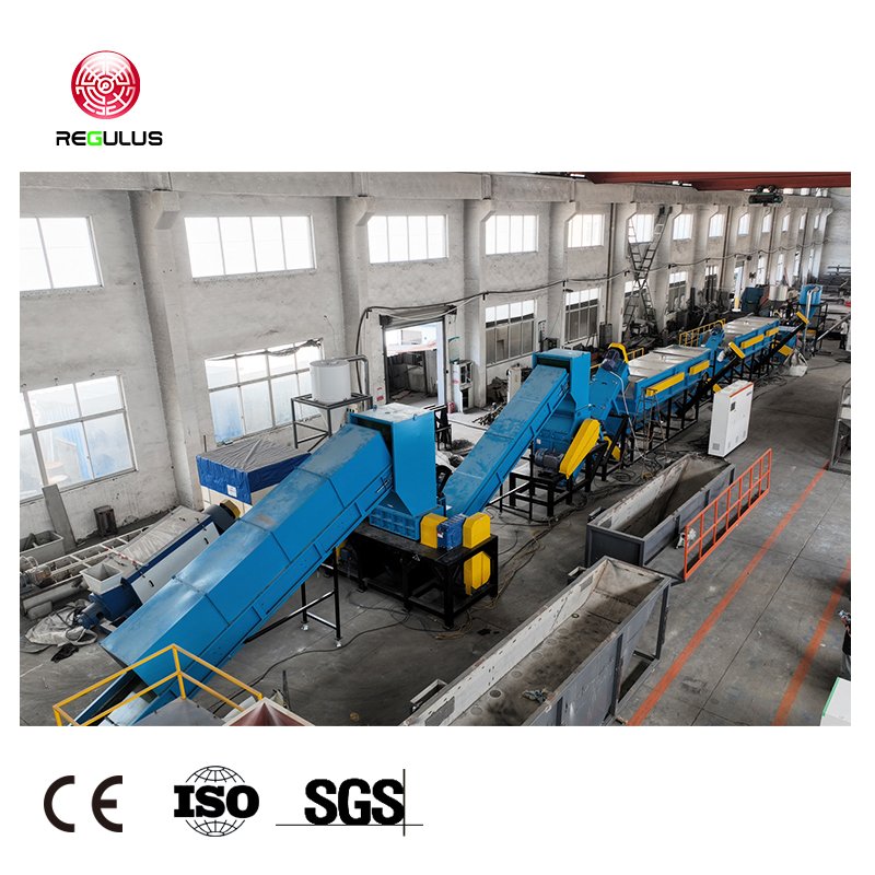 Waste Plastic PP Woven Bags PE Film HDPE Foil Recycling Line Soft Plastic Washing Recycling Line
