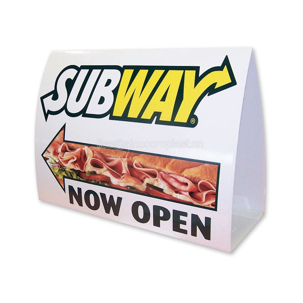 Open house pp plastic corrugated sheets plastic yard signs lawn sign with stakes for real estate