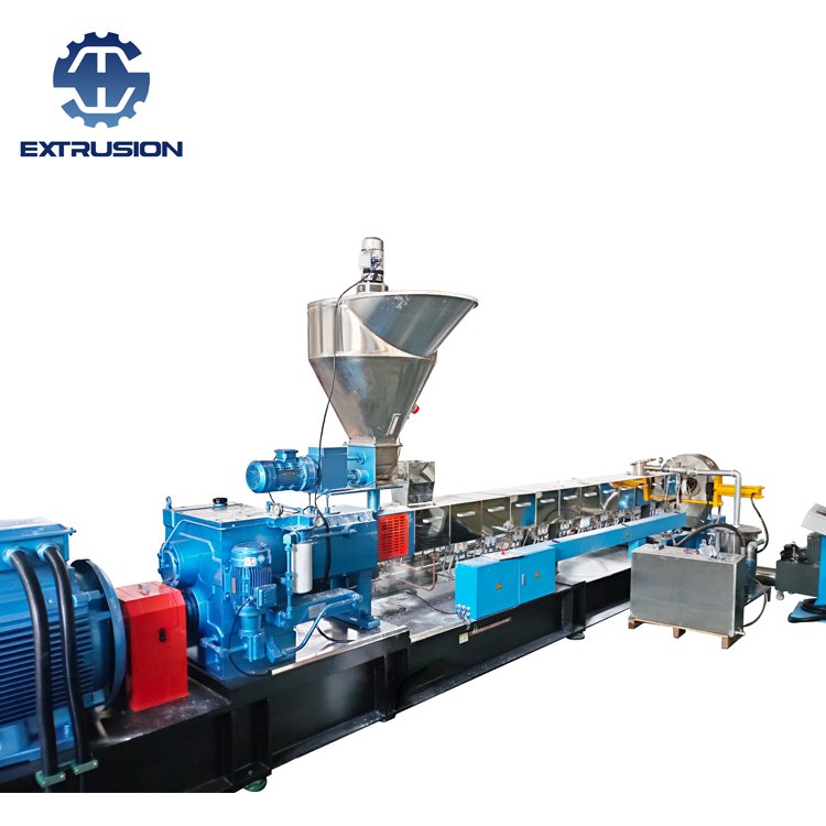 High Torque Twin Screw Extruder for Granule/PP+CaCO3 Pellets Making Extruder Machine