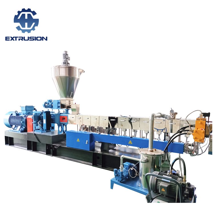 High Torque Twin Screw Extruder for Granule/PP+CaCO3 Pellets Making Extruder Machine
