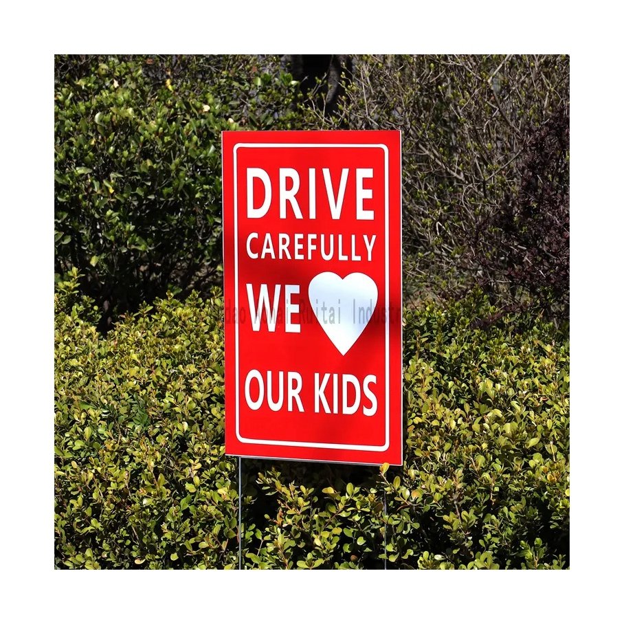 Unique Design Special Printing Hot Selling Corrugated Coroplast Signs Yard Traffic Road Signs