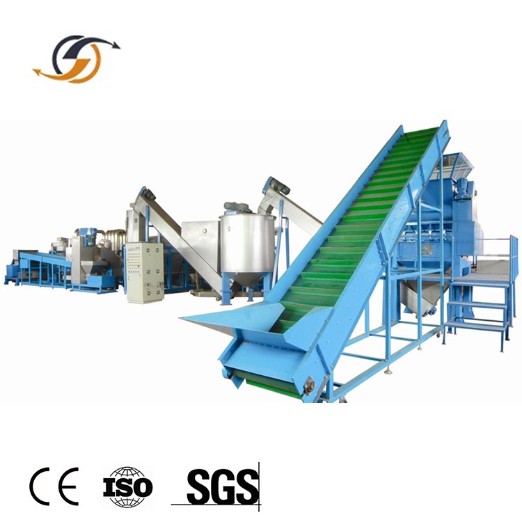 NEW crushing waste flake machine film pet bottle plastic recycling automatic pp pe washing line