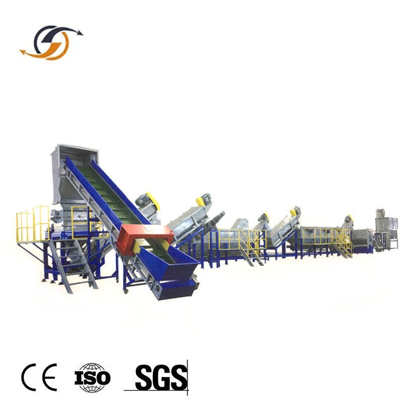 NEW crushing waste flake machine film pet bottle plastic recycling automatic pp pe washing line