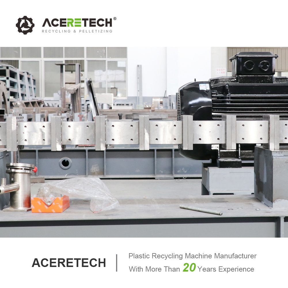 Free Accessories Plastic Double Screw Pelletizing Machine PP/PE/PET Flakes Recycling Machine ATE