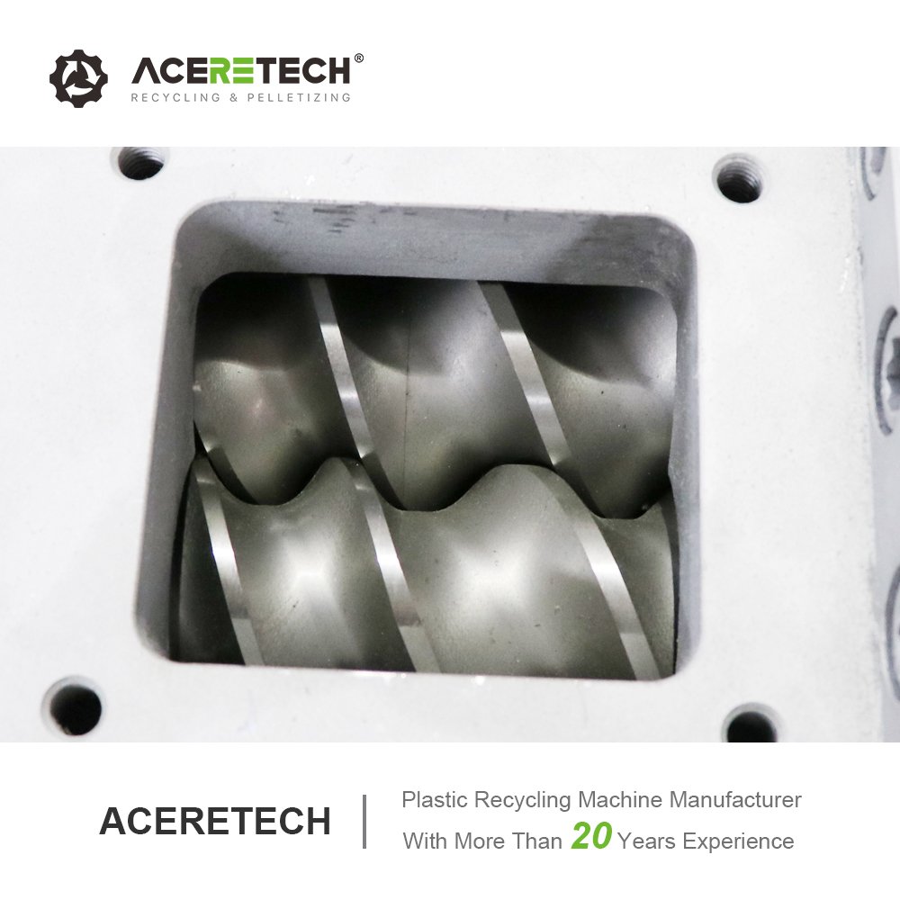 Free Accessories Plastic Double Screw Pelletizing Machine PP/PE/PET Flakes Recycling Machine ATE